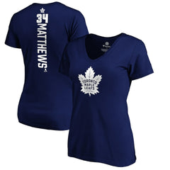 NHL Auston Matthews Toronto Maple Leafs Women's Playmaker V-Neck T-Shirt - Royal