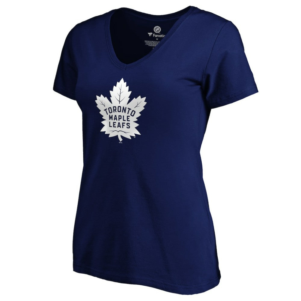 NHL Auston Matthews Toronto Maple Leafs Women's Playmaker V-Neck T-Shirt - Royal