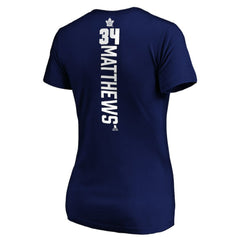 NHL Auston Matthews Toronto Maple Leafs Women's Playmaker V-Neck T-Shirt - Royal