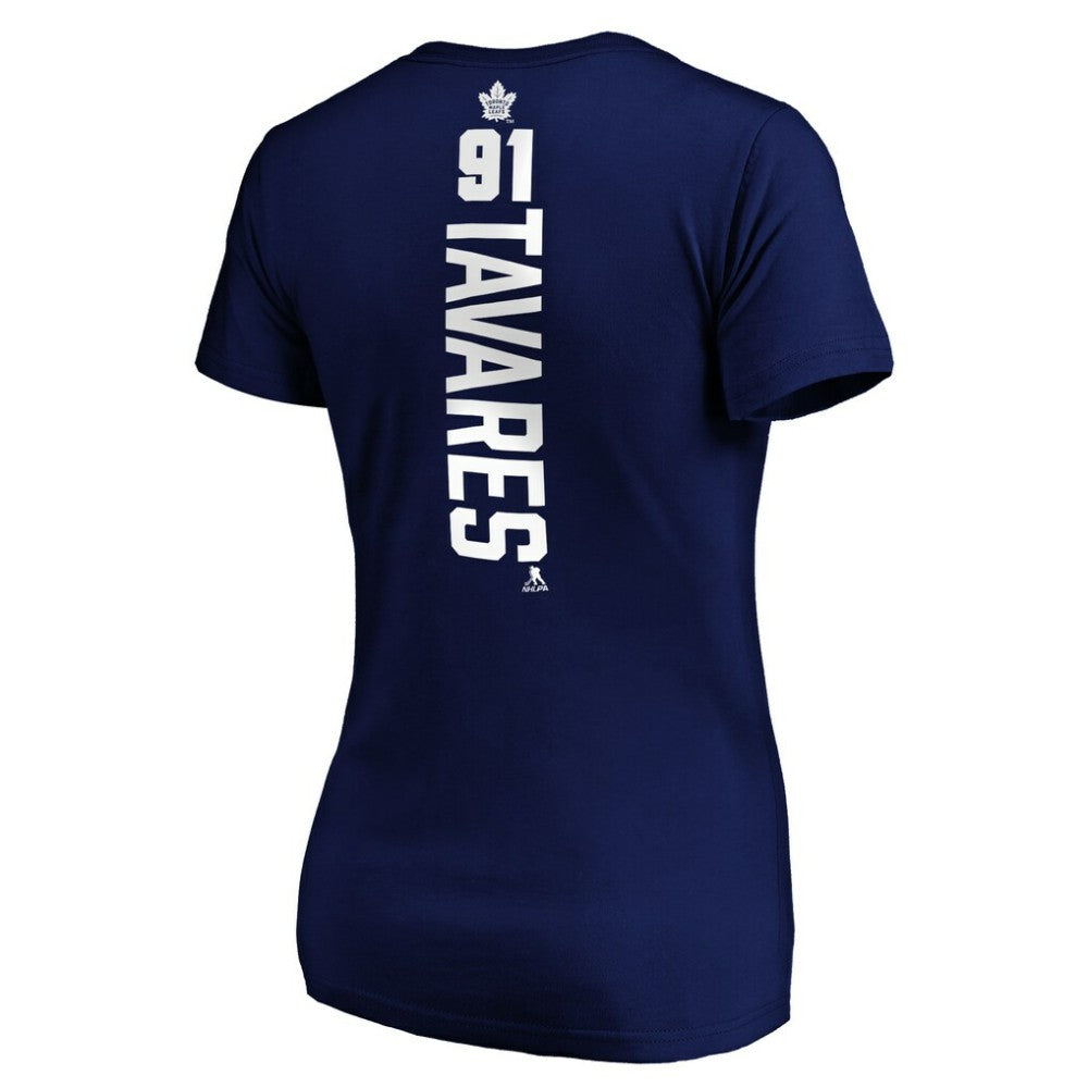 NHL John Tavares Toronto Maple Leafs Women's Playmaker V-Neck T-Shirt - Royal