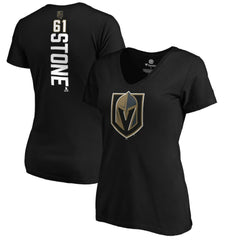 NHL Mark Stone Vegas Golden Knights Women's Playmaker V-Neck T-Shirt - Black