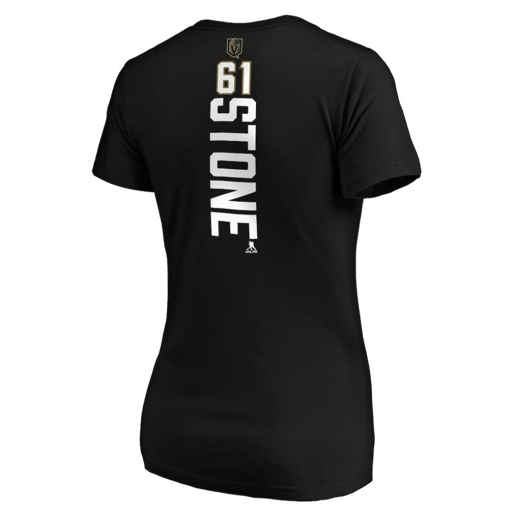 NHL Mark Stone Vegas Golden Knights Women's Playmaker V-Neck T-Shirt - Black