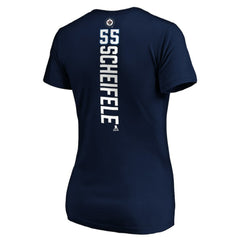 NHL Mark Scheifele Winnipeg Jets Women's Playmaker V-Neck T-Shirt - Navy