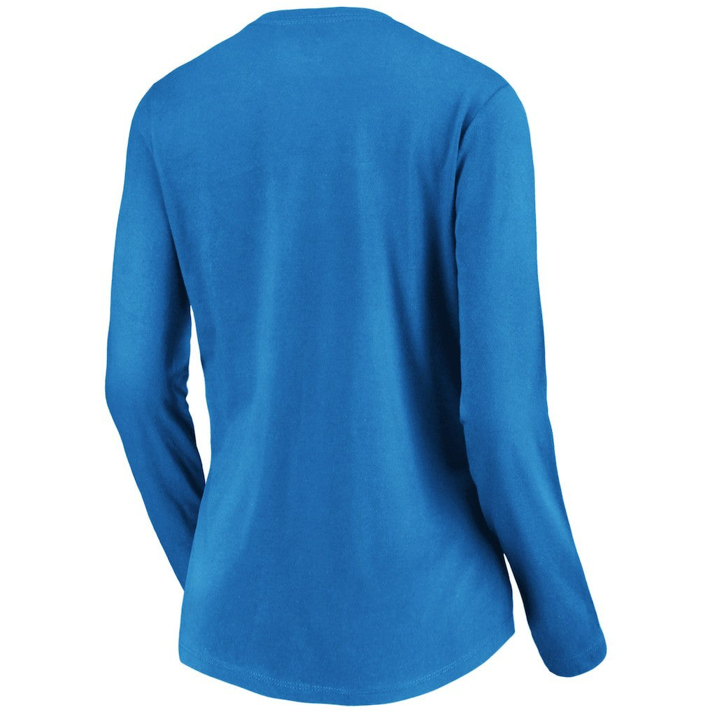 Los Angeles Chargers Women's Victory Arch Long Sleeve V-Neck T-Shirt Powder Blue