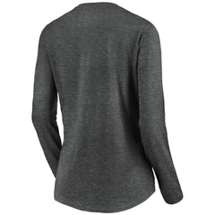 Los Angeles Chargers Women's Victory Arch Long Sleeve V-Neck T-Shirt Heather Gray