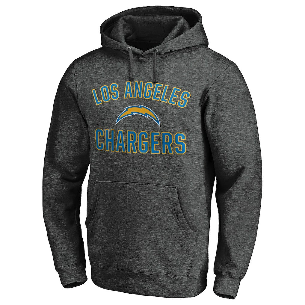 Los Angeles Chargers Victory Arch Pullover Hoodie Heather Gray