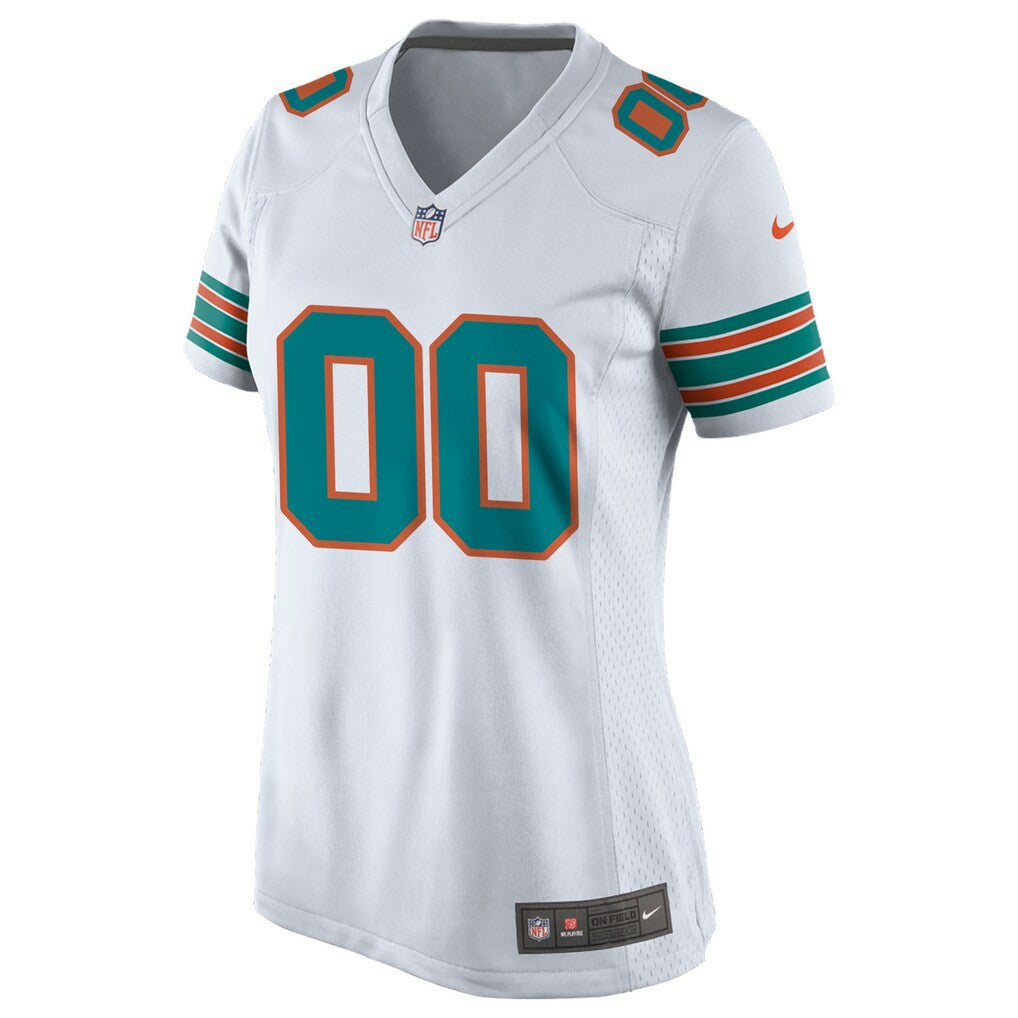 Miami Dolphins Women's Alternate Custom Game Jersey White