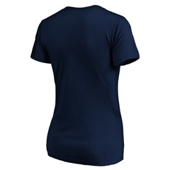 Kansas City Royals Logo Women's Banner Wave V-Neck T-Shirt - Navy T-shirts