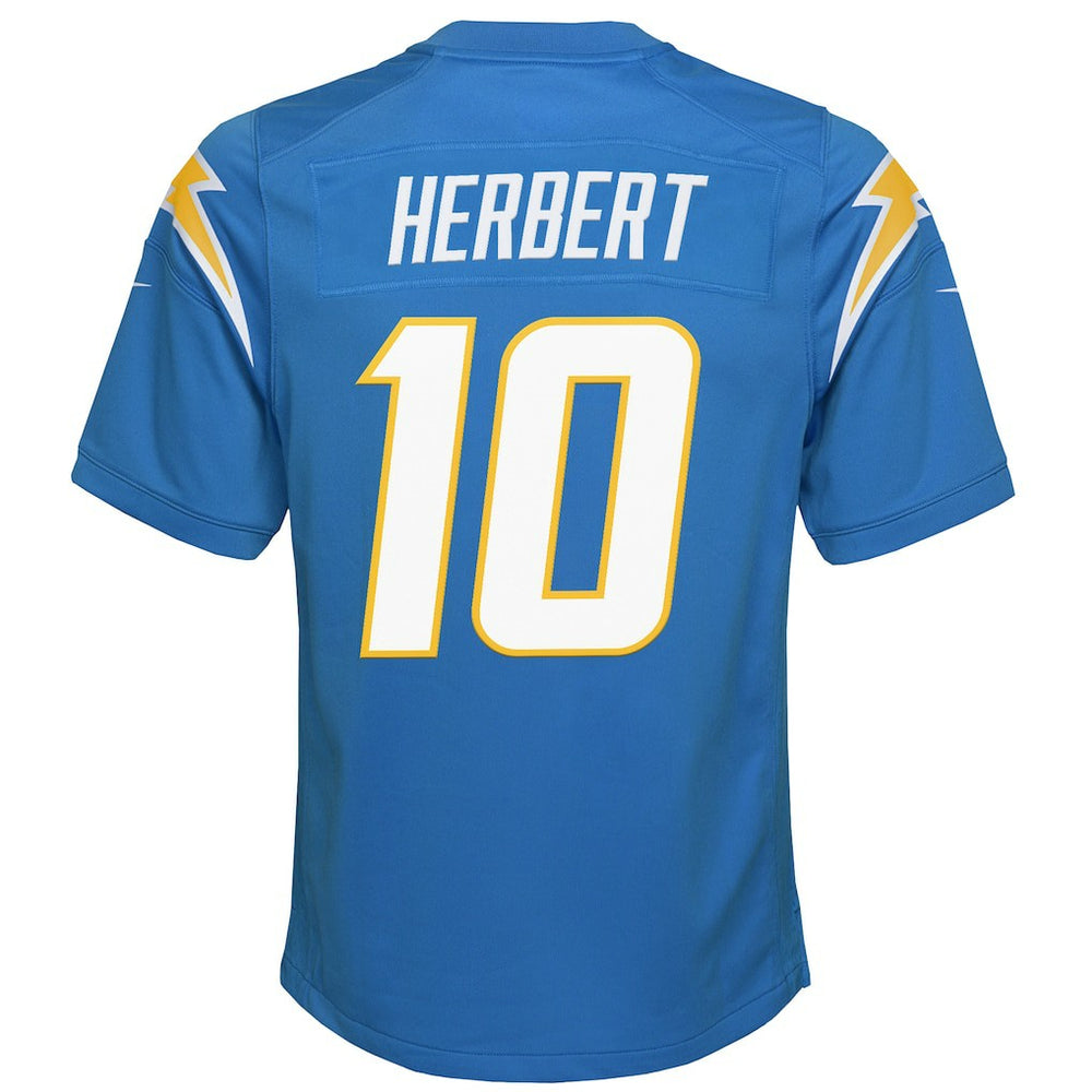 Justin Herbert Los Angeles Chargers Youth Game Jersey Powder Blue