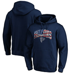 Atlanta Falcons Banner Wave Fitted Pullover Hoodie Navy