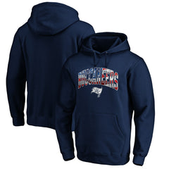 Tampa Bay Buccaneers Banner Wave Fitted Pullover Hoodie Navy