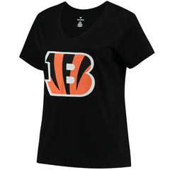 Joe Burrow Cincinnati Bengals Women's Plus Size Name & Number V-Neck T-Shirt Black