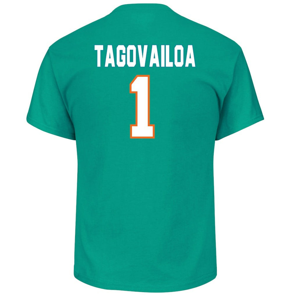 Tua Tagovailoa Miami Dolphins Big & Tall Player Name & Number T-Shirt Aqua