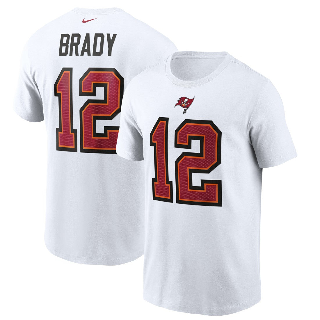 Tom Brady Tampa Bay Buccaneers Name & Number T-Shirt White