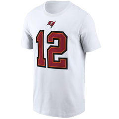 Tom Brady Tampa Bay Buccaneers Name & Number T-Shirt White