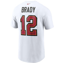 Tom Brady Tampa Bay Buccaneers Name & Number T-Shirt White