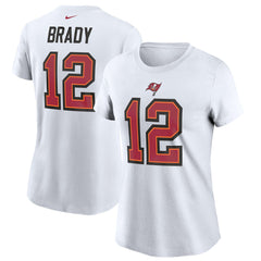 Tom Brady Tampa Bay Buccaneers Women's Name & Number T-Shirt White