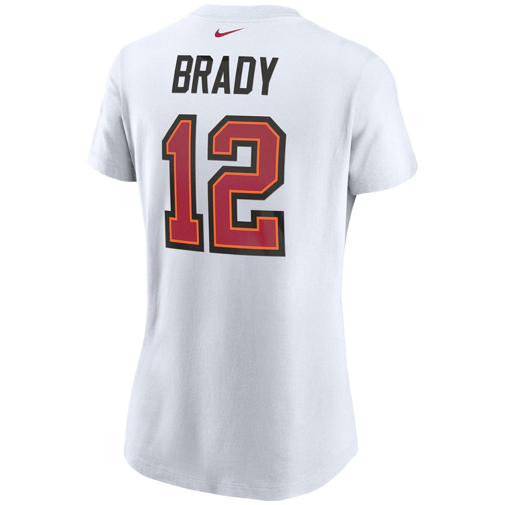 Tom Brady Tampa Bay Buccaneers Women's Name & Number T-Shirt White