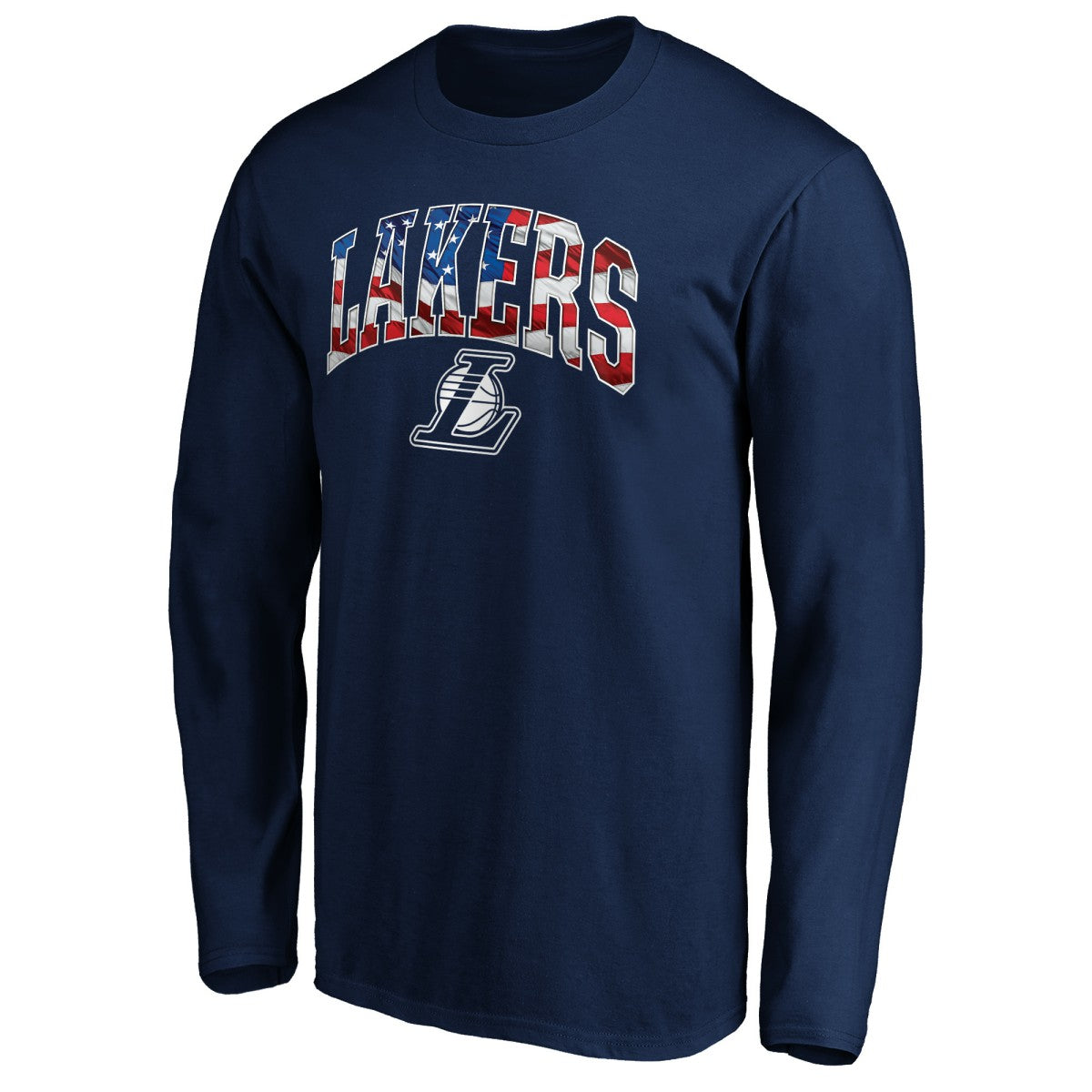 Los Angeles Lakers Banner Wave Long Sleeve T-Shirt Navy