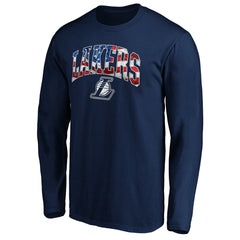 Los Angeles Lakers Banner Wave Long Sleeve T-Shirt Navy