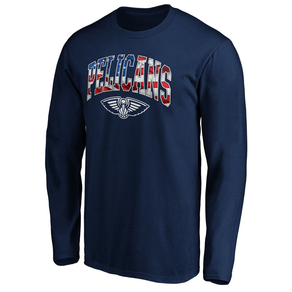 New Orleans Pelicans Banner Wave Long Sleeve T-Shirt Navy