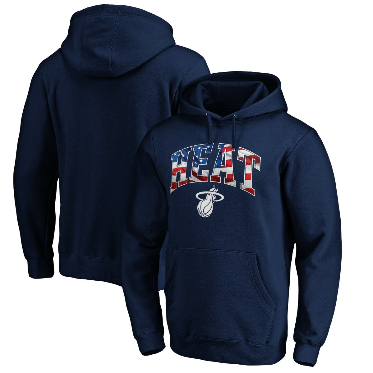 Miami Heat Banner Wave Pullover Hoodie Navy