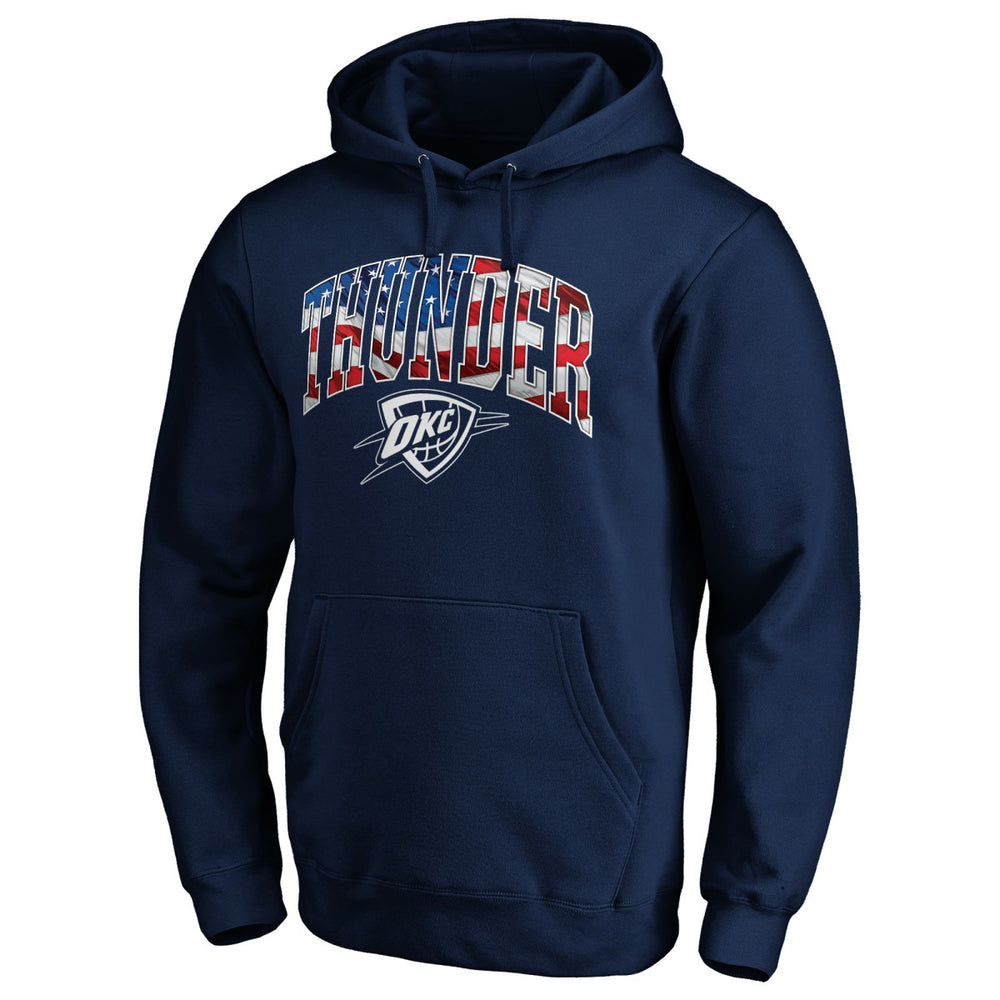 Oklahoma City Thunder Banner Wave Pullover Hoodie Navy