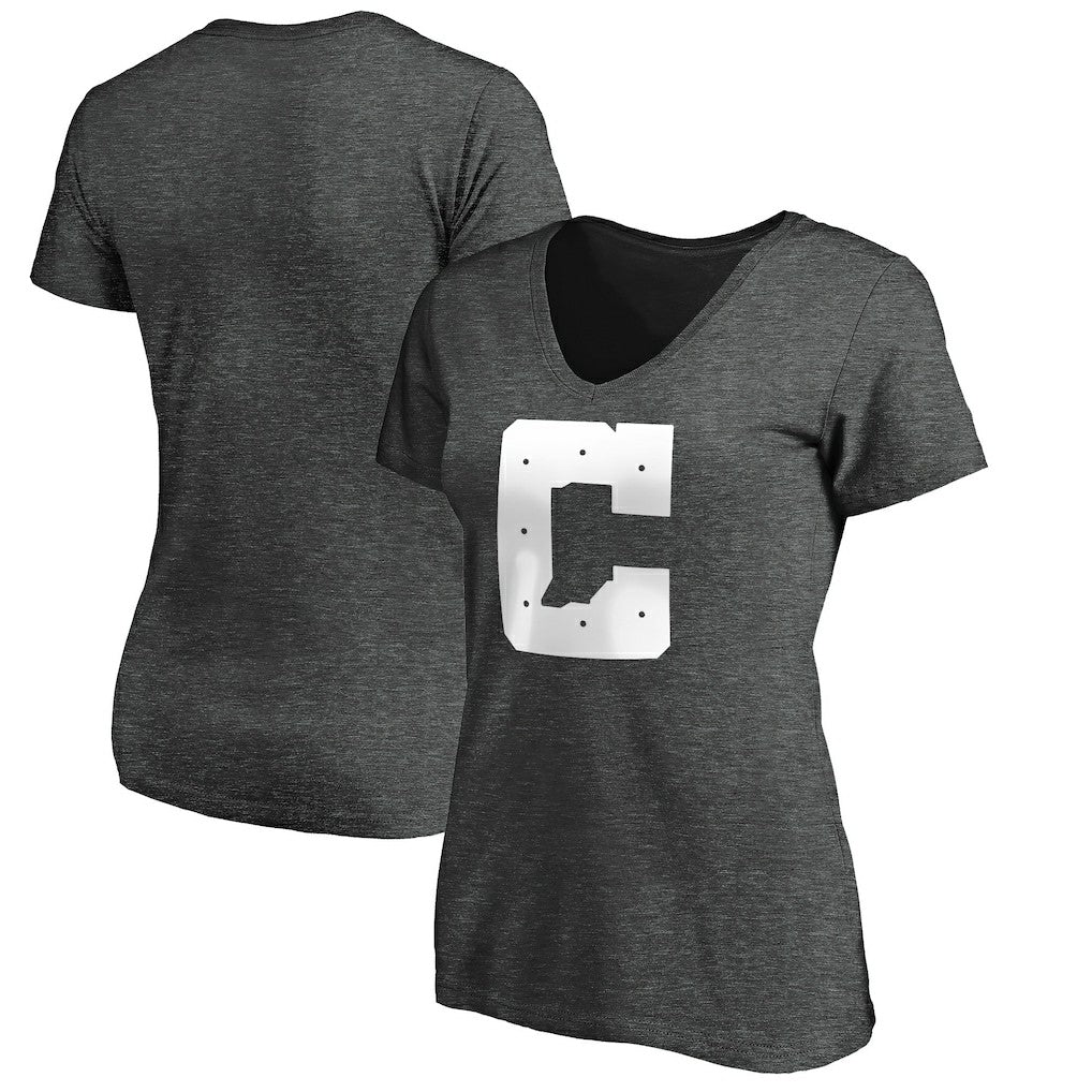 Indianapolis Colts Women's Secondary Logo V-Neck T-Shirt Heather Gray
