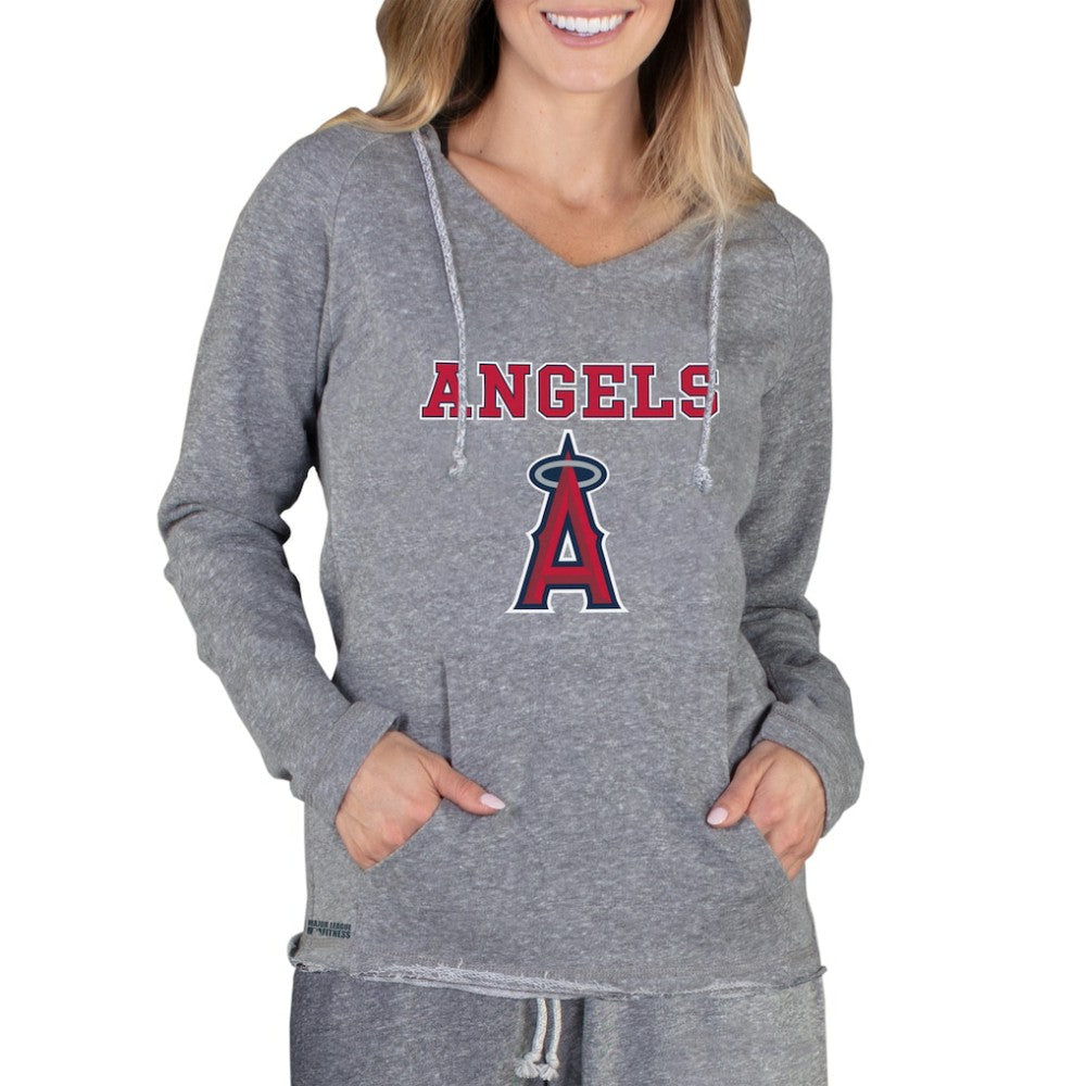 Los Angeles Angels Concepts Sport Women's Mainstream Terry Long Sleeve Hoodie Top - Gray Hoodies