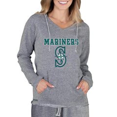 Seattle Mariners Concepts Sport Women's Mainstream Terry Long Sleeve Hoodie Top - Gray Hoodies