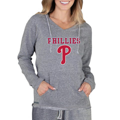 Philadelphia Phillies Concepts Sport Women's Mainstream Terry Long Sleeve Hoodie Top - Gray Hoodies