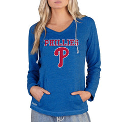 Philadelphia Phillies Concepts Sport Women's Mainstream Terry Long Sleeve Hoodie Top - Royal Hoodies