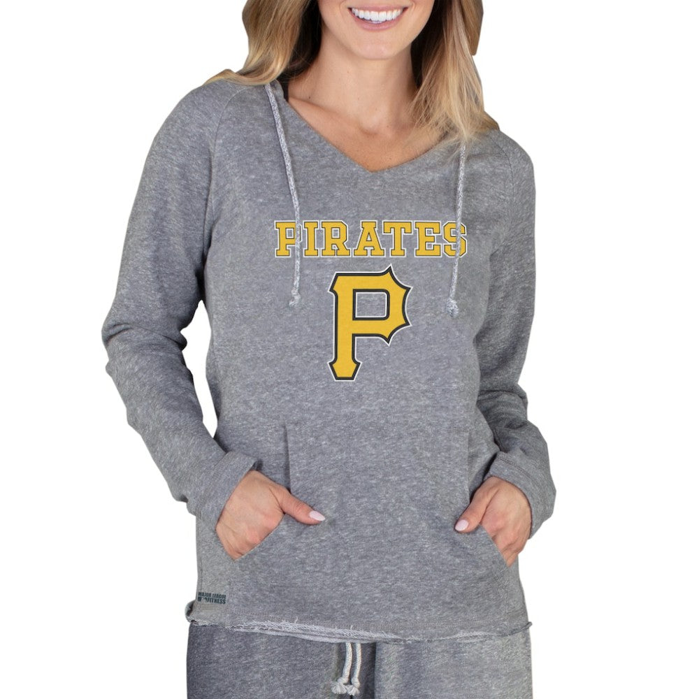 Pittsburgh Pirates Concepts Sport Women's Mainstream Terry Long Sleeve Hoodie Top - Gray Hoodies
