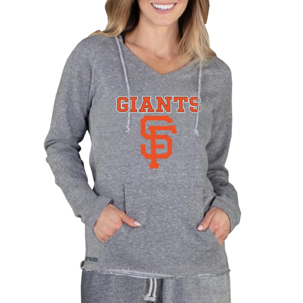 San Francisco Giants Concepts Sport Women's Mainstream Terry Long Sleeve Hoodie Top - Gray Hoodies