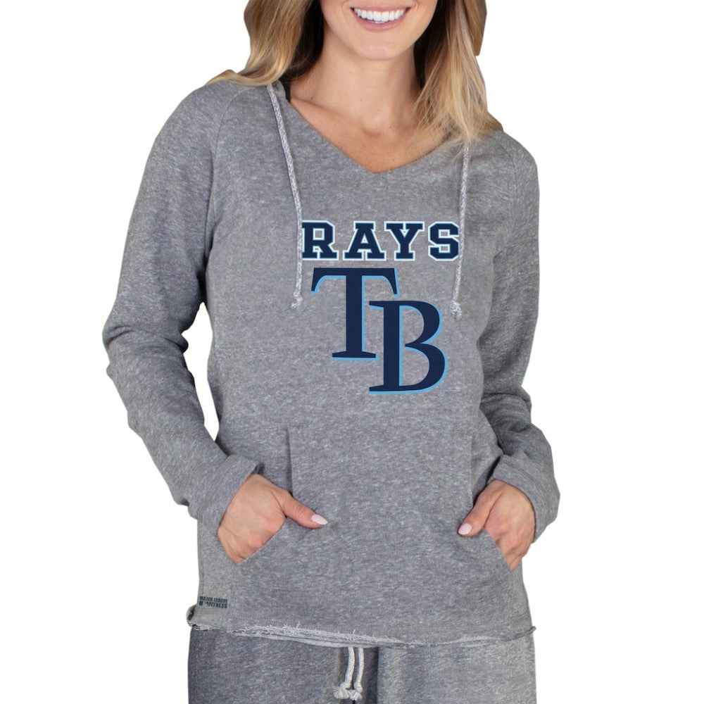 Tampa Bay Rays Concepts Sport Women's Mainstream Terry Long Sleeve Hoodie Top - Gray Hoodies
