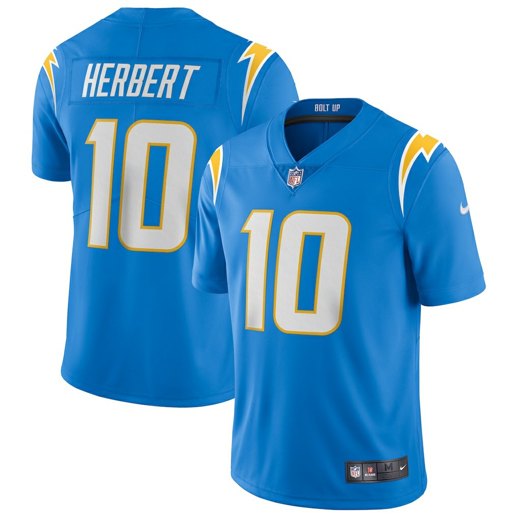 Justin Herbert Los Angeles Chargers Vapor Limited Jersey Powder Blue