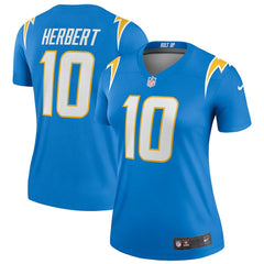 Justin Herbert Los Angeles Chargers Women's Legend Player Performance Top Powder Blue