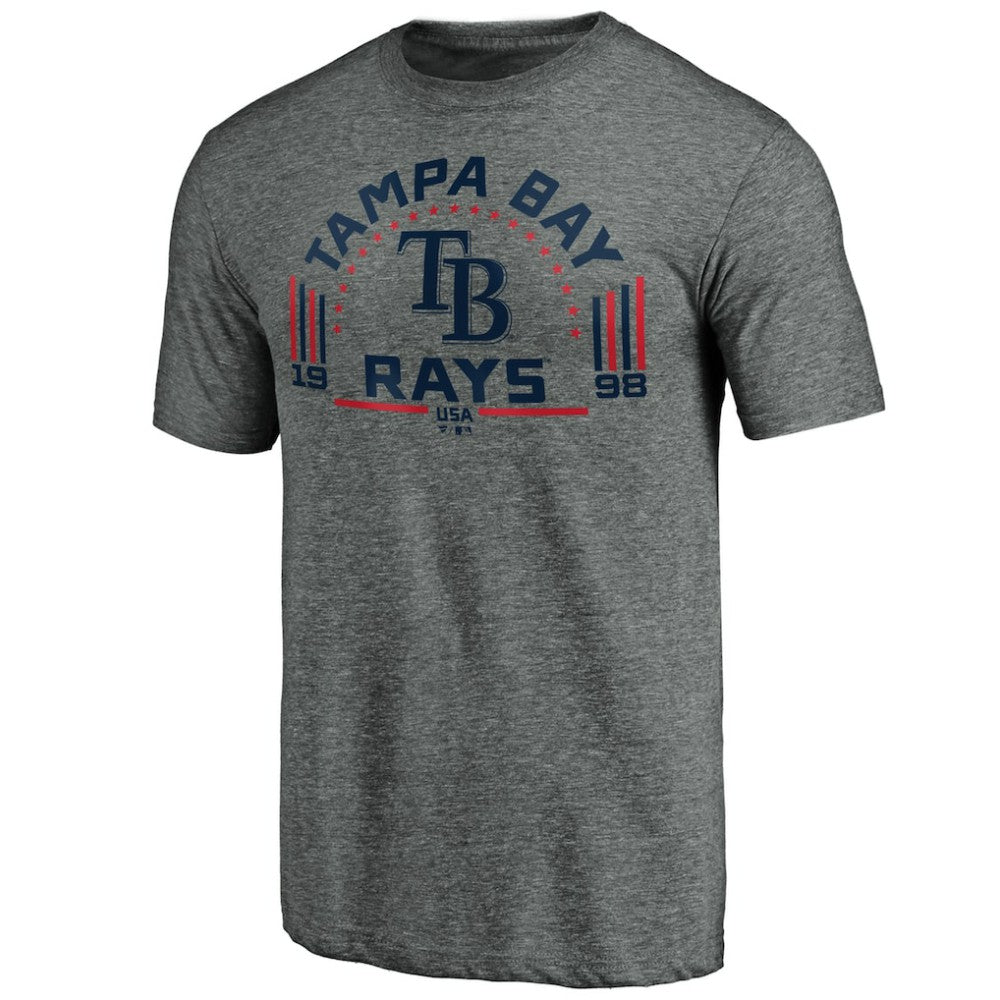 Tampa Bay Rays Team Freedom Tri-Blend T-Shirt - Gray T-shirts