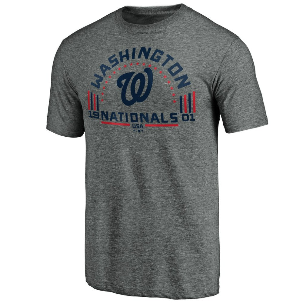 Washington Nationals Team Freedom Tri-Blend T-Shirt - Gray T-shirts