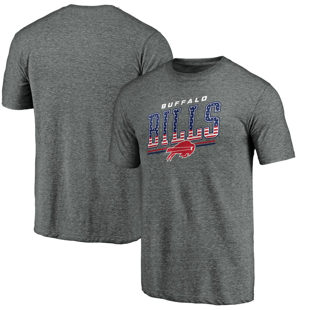 Buffalo Bills Team Freedom Tri-Blend T-Shirt Gray