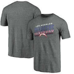 Los Angeles Chargers Team Freedom Tri-Blend T-Shirt Gray