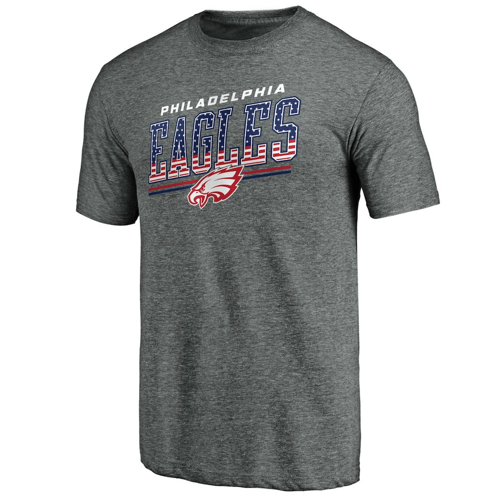 Philadelphia Eagles Team Freedom Tri-Blend T-Shirt Gray
