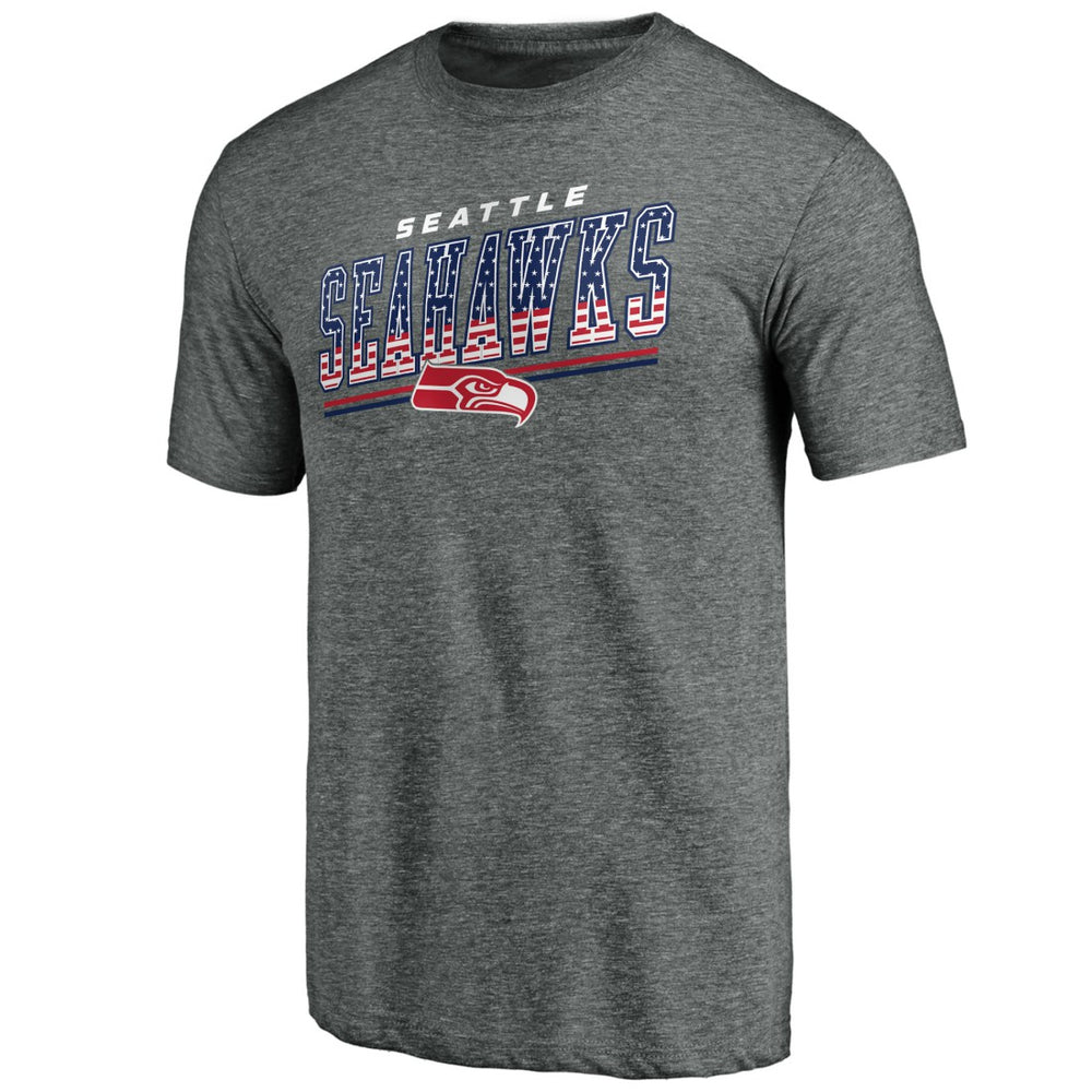 Seattle Seahawks Team Freedom Tri-Blend T-Shirt Gray