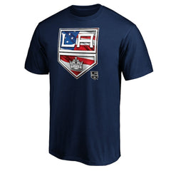 NHL Los Angeles Kings Banner Wave Logo T-Shirt - Navy