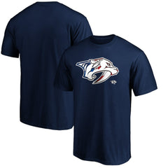 NHL Nashville Predators Banner Wave Logo T-Shirt - Navy