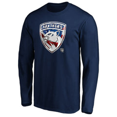 NHL Florida Panthers Banner Wave Logo Long Sleeve T-Shirt - Navy
