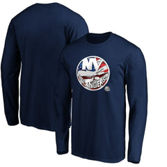 NHL New York Islanders Banner Wave Logo Long Sleeve T-Shirt - Navy