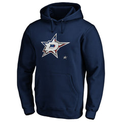 NHL Dallas Stars Banner Wave Logo Pullover Hoodie - Navy