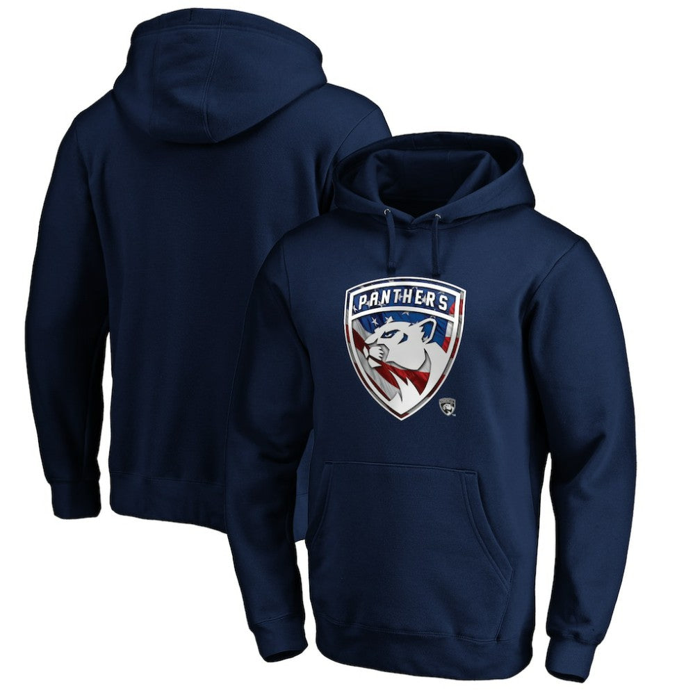 NHL Florida Panthers Banner Wave Logo Pullover Hoodie - Navy
