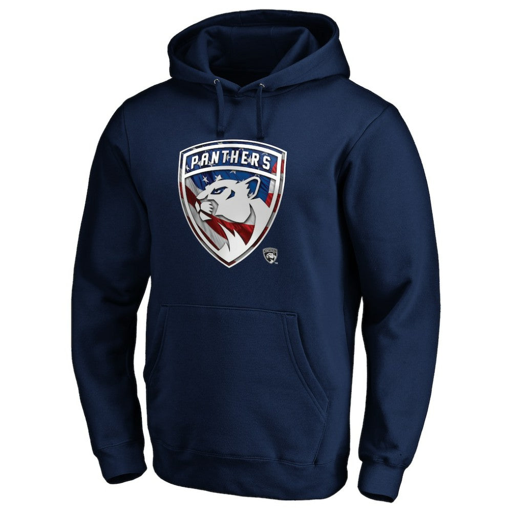 NHL Florida Panthers Banner Wave Logo Pullover Hoodie - Navy